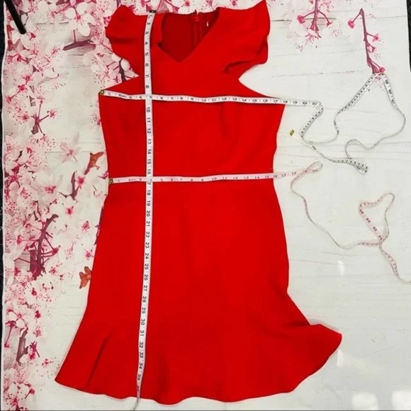 Chelsea 28 - NWOT Red Ruffled Mini Dress - Picture 8 of 9